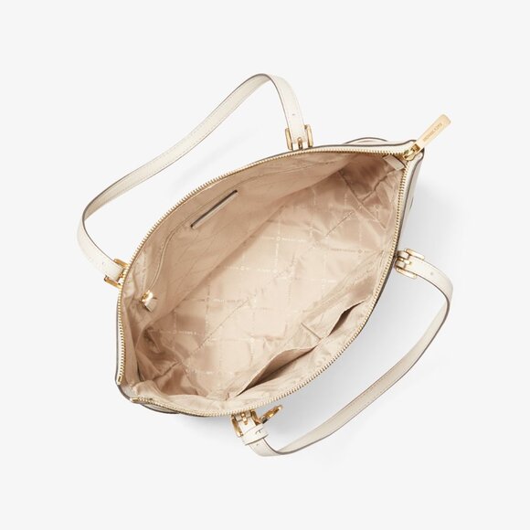 MICHAEL Michael Kors Large Saffiano Leather Top-Zip Tote Bag Cream - Picture 9 of 10